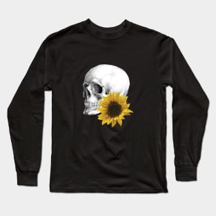 Sunflower Skull Long Sleeve T-Shirt